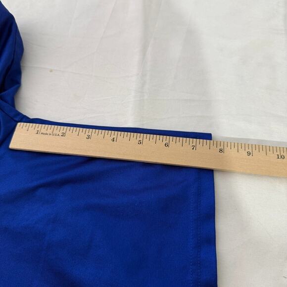 Foot Locker Shorts XL Blue Dazzle Shimmer Shiny Athletic Y2K Gym Basic Training - Picture 5 of 5